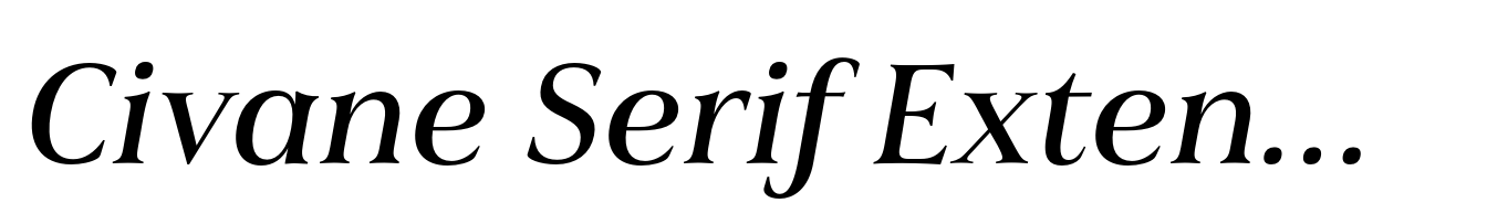 Civane Serif Extended Medium Italic